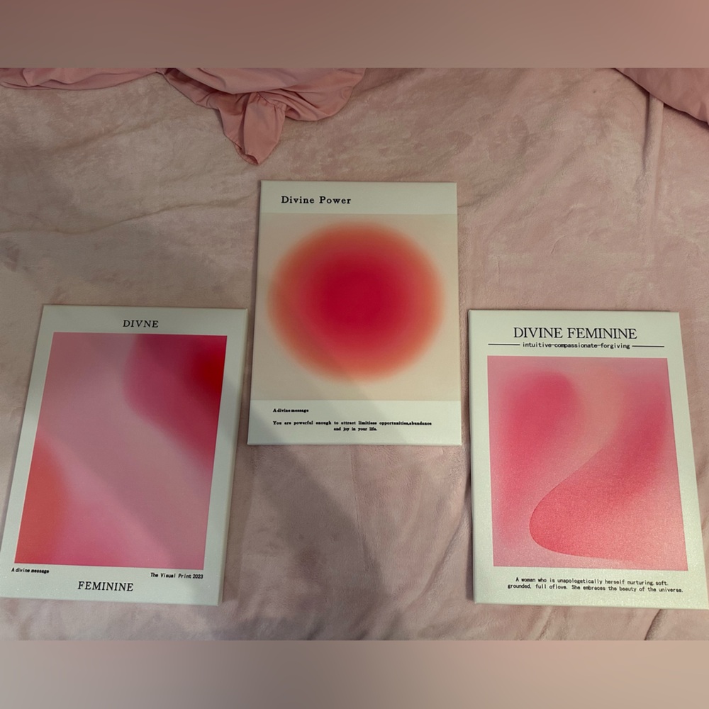 Amazon Divine Feminine Wall Art - Pink and Red Tones
